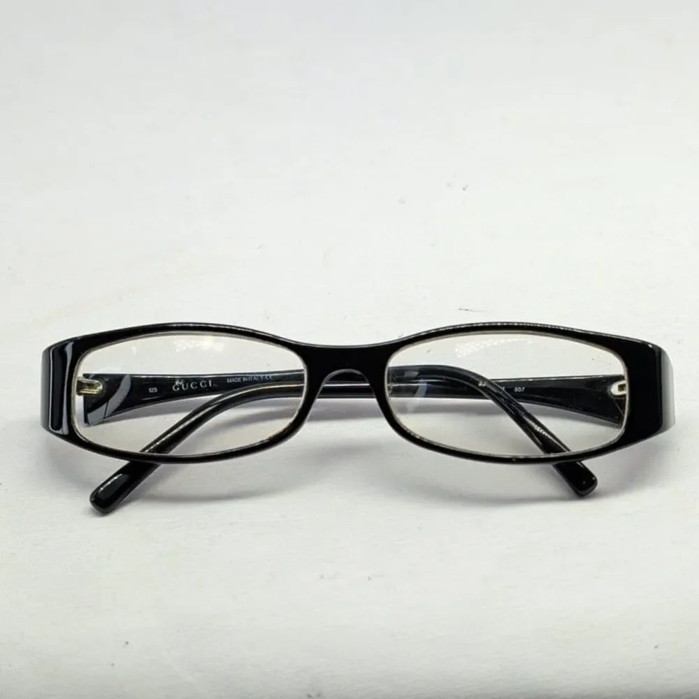 Gucci GG 2511 Eyeglass Frames Womens Black Rectangular GG Logo Italy Pre-Owned - Picture 9 of 9